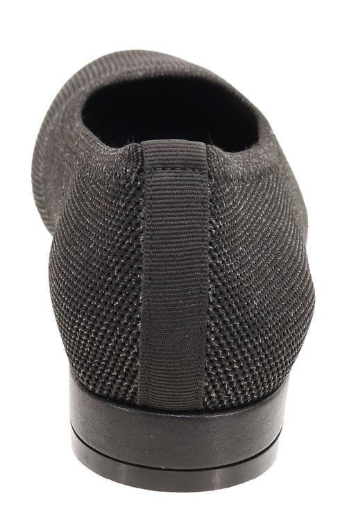David Tate Runway Ballet Flat In Black Metallic