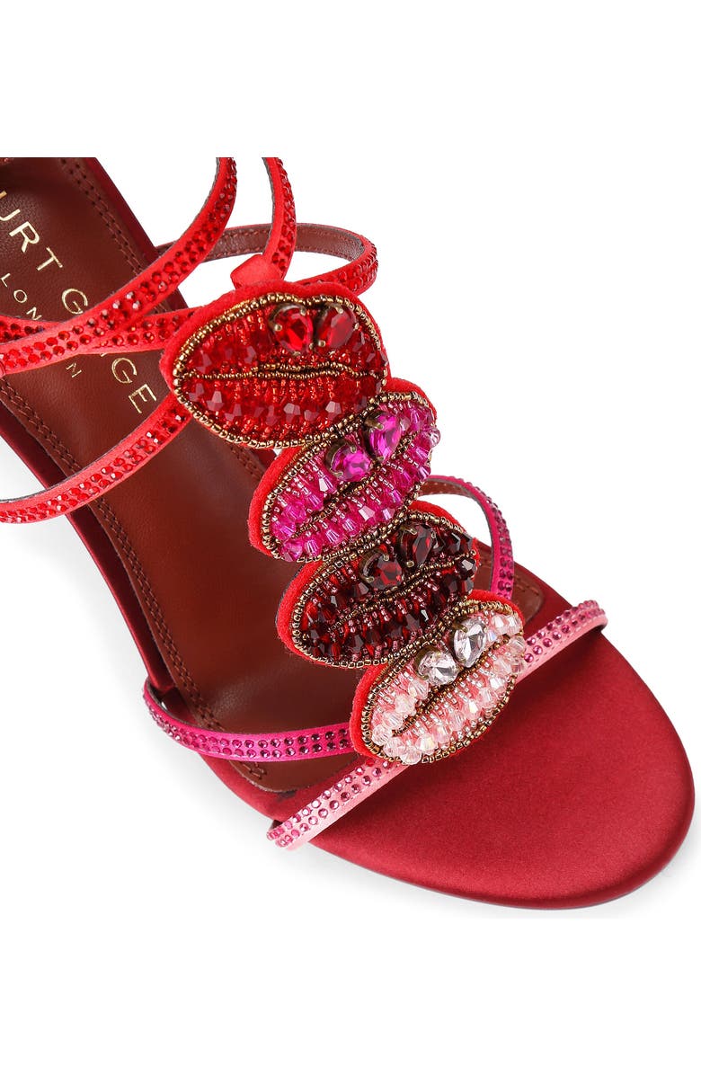 Kurt Geiger London Kiss Crystal Embellished Ankle Strap Stiletto Sandal, Alternate, color,
