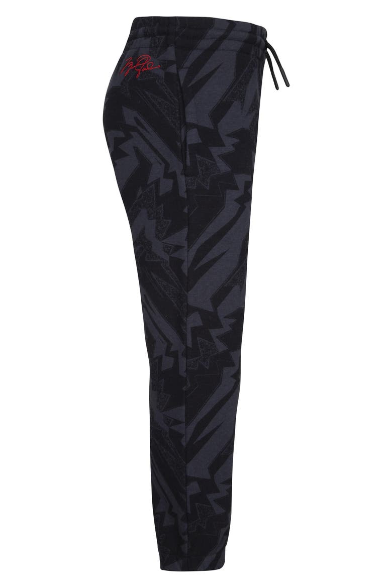 Kids' Essentials Allover Print Fleece Joggers, Alternate, color, BLACK
