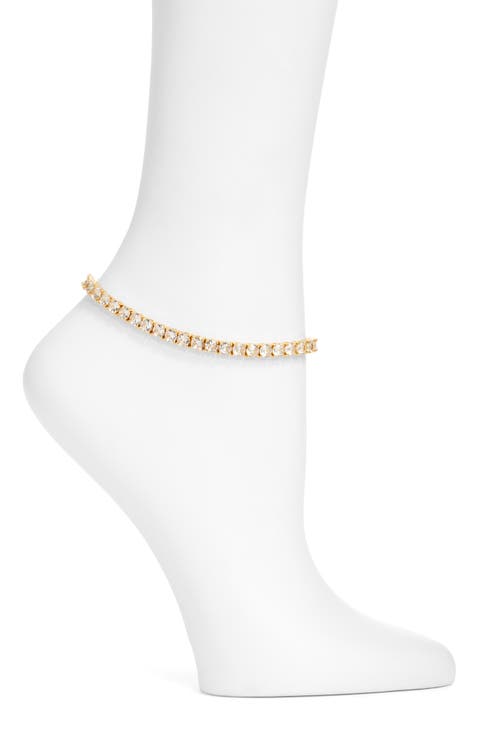Round Cut Tennis Anklet