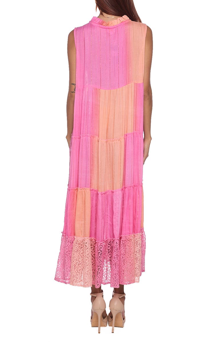 RANEES Embellished Tiered Maxi Dress, Alternate, color, Pastel Pink