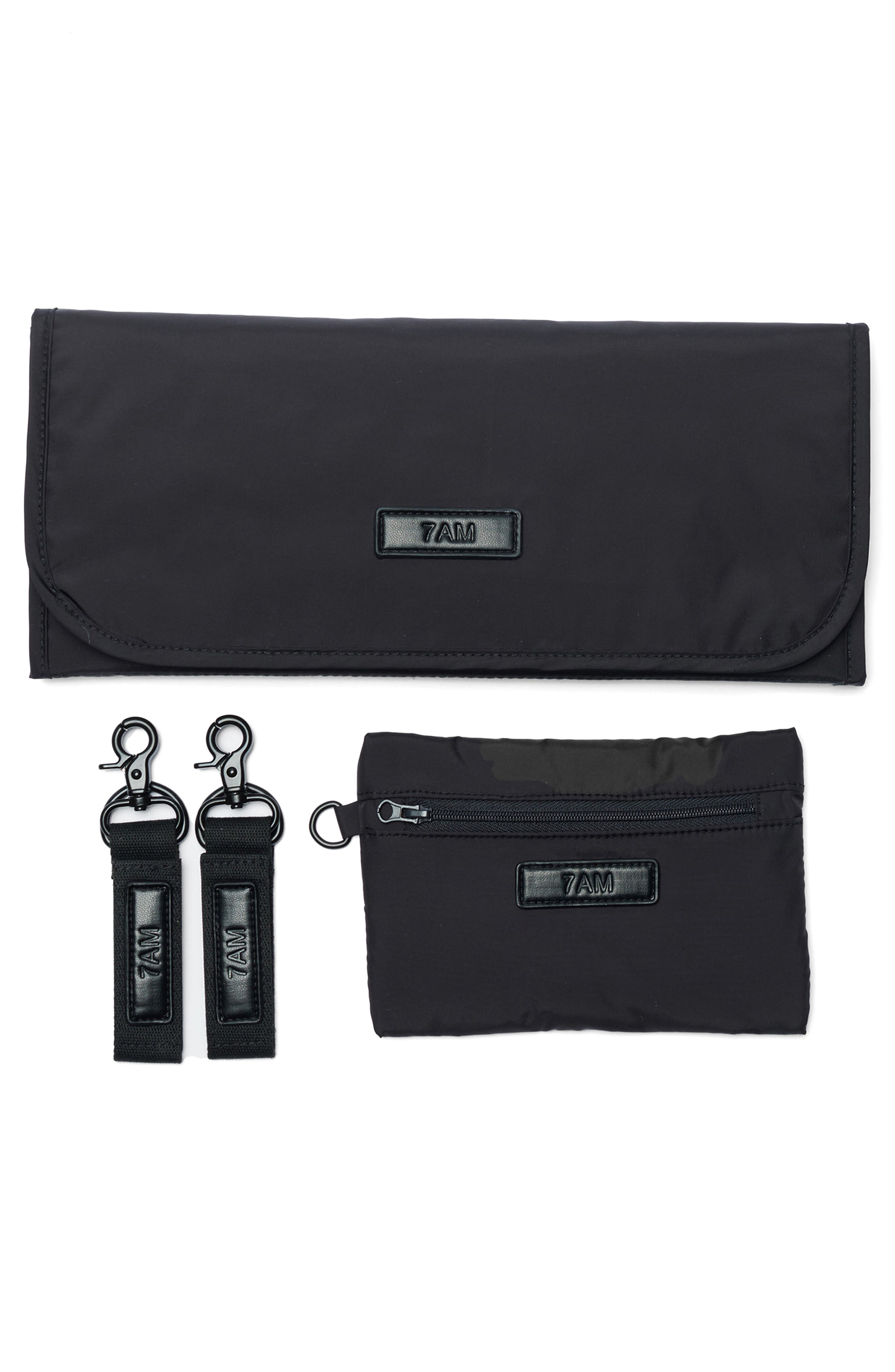 7 A.M. Enfant Plaza Diaper Bag, Alternate, color, Black