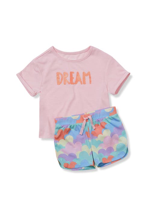 Girls Short Sleeve Tee and Shorts Pajama Set