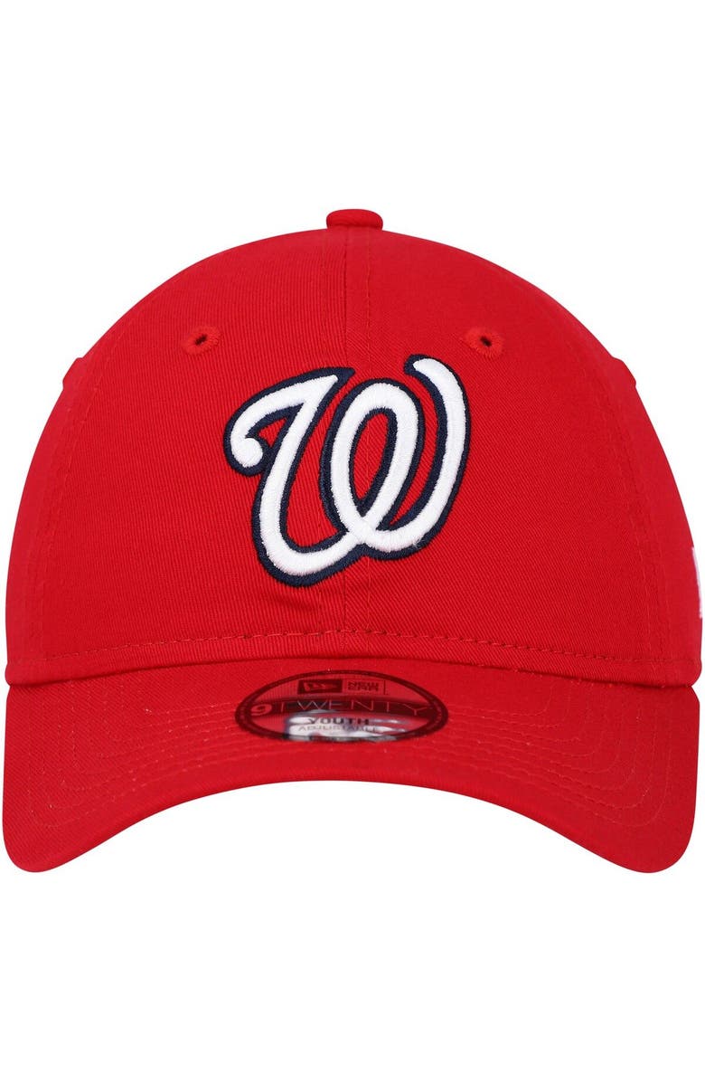 New Era Youth New Era Red Washington Nationals Core Classic 9TWENTY Adjustable Hat, Alternate, color, 
