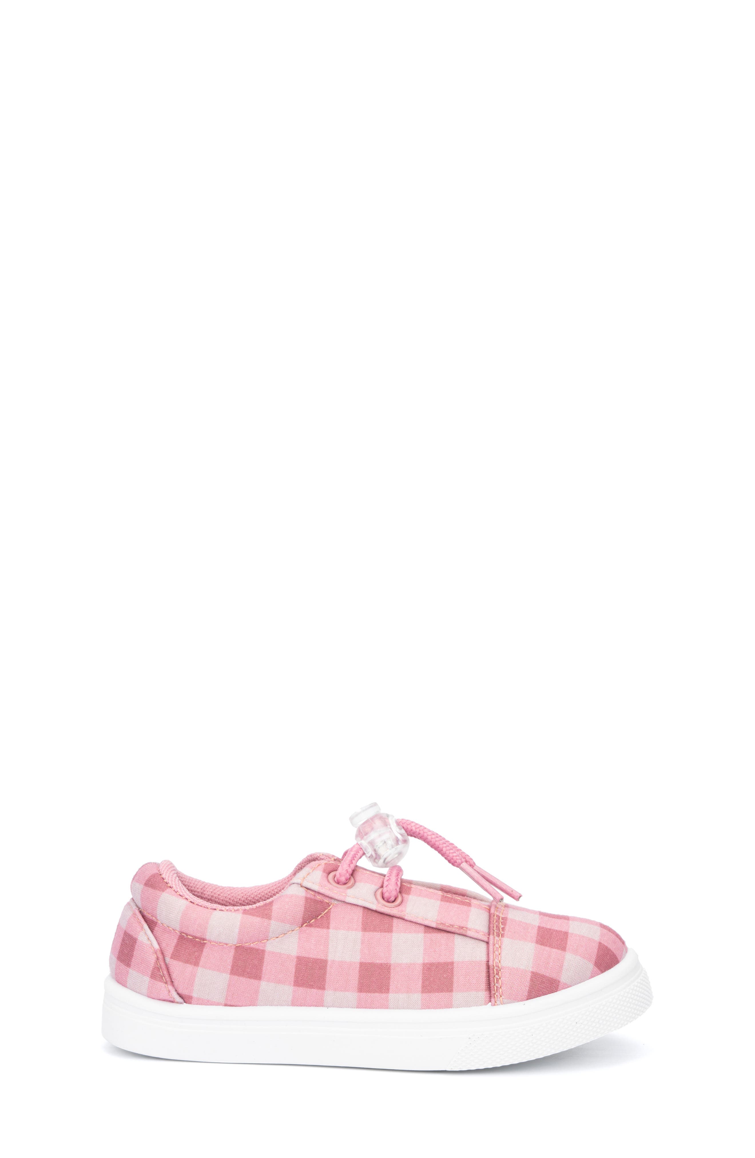 OLIVIA MILLER Kids' Gingham Sneaker, Alternate, color, Blush
