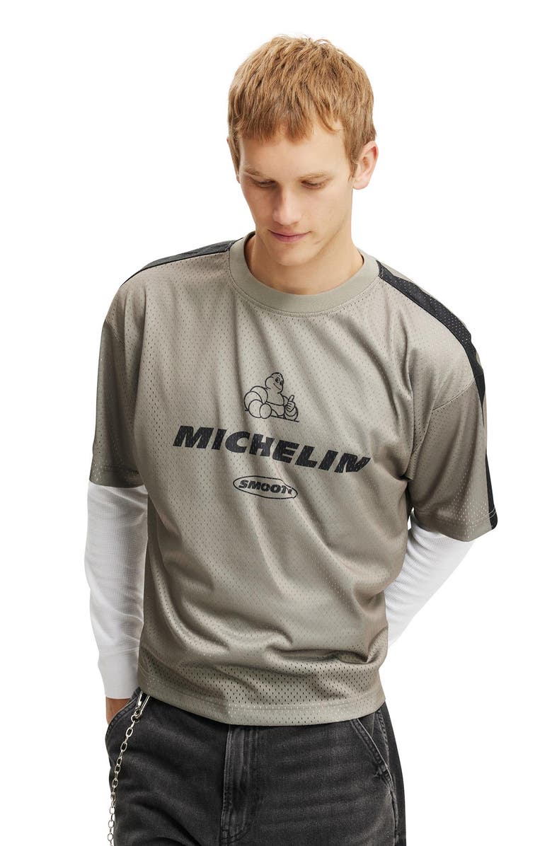 Cotton On Michelin Crew Neck Mesh T-Shirt, Main, color,