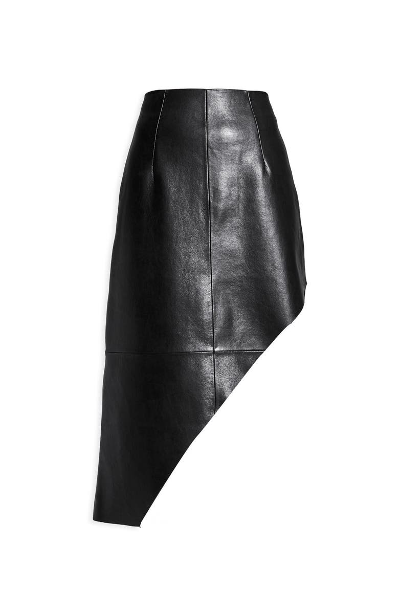 AS by DF Fallon Recycled Leather Skirt, Alternate, color, Black