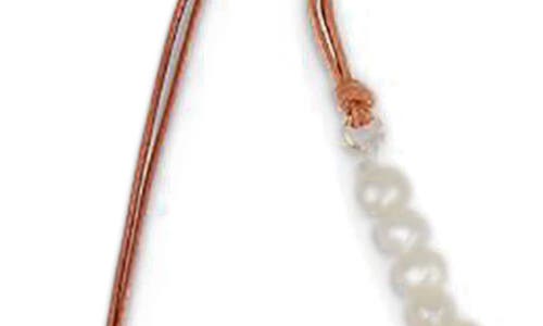 Saachi Faux Pearl Choker Necklace In Brown