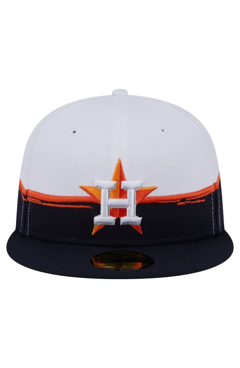 New Era Men's New Era Navy/White Houston Astros Paint Stroke 59FIFTY Fitted Hat, Main, color, Navy