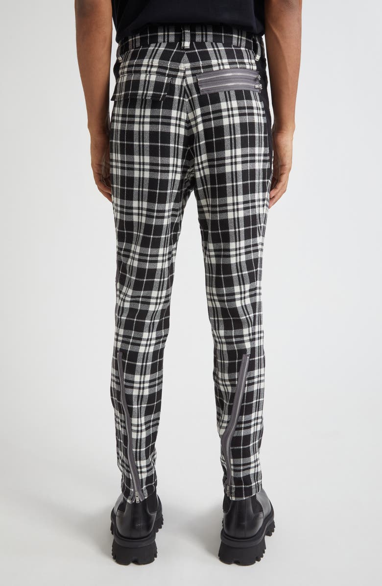 Undercover Plaid Cargo Pants, Alternate, color, Black/ White