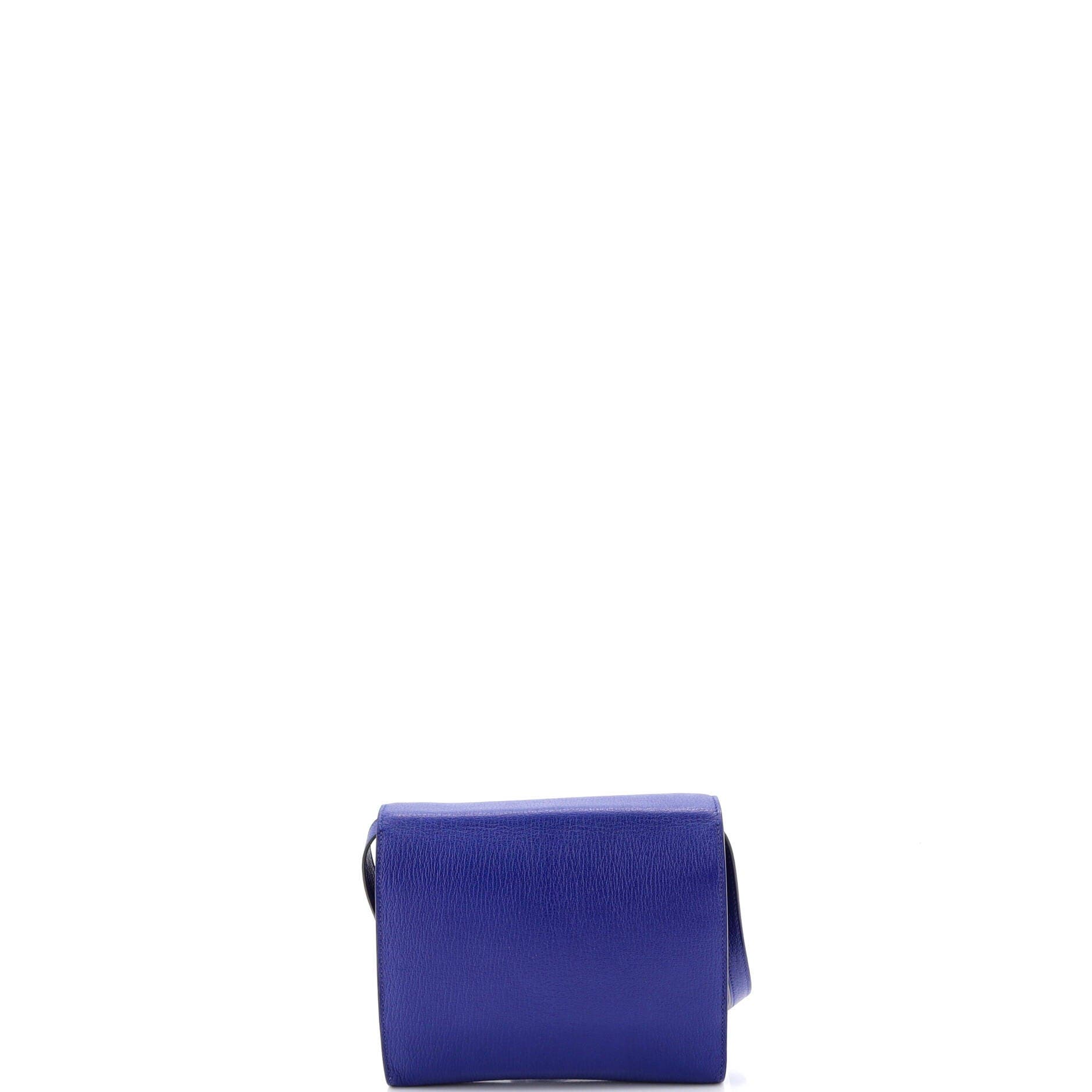 Pre-Owned Hermes Clic Wallet on Strap Chevre Mysore 16, Alternate, color, Bleu Electrique