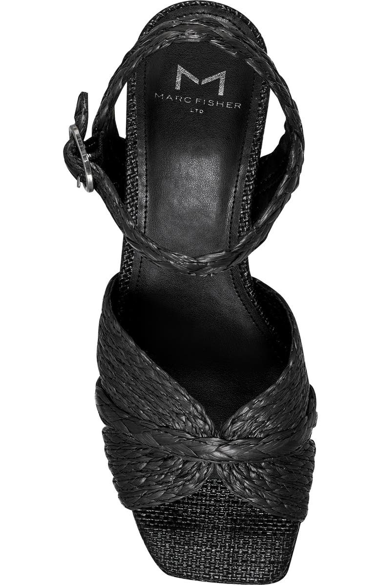 Marc Fisher LTD Chela Platform Raffia Sandal, Alternate, color,
