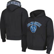 PLEASURES Men's PLEASURES Black Milwaukee Brewers Opening Day Full-Zip Hoodie