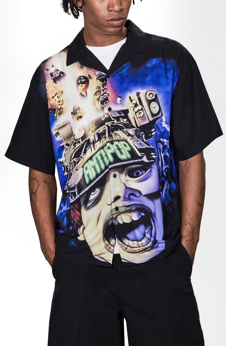 PLEASURES Anti-Pop Camp Shirt, Main, color, Multi