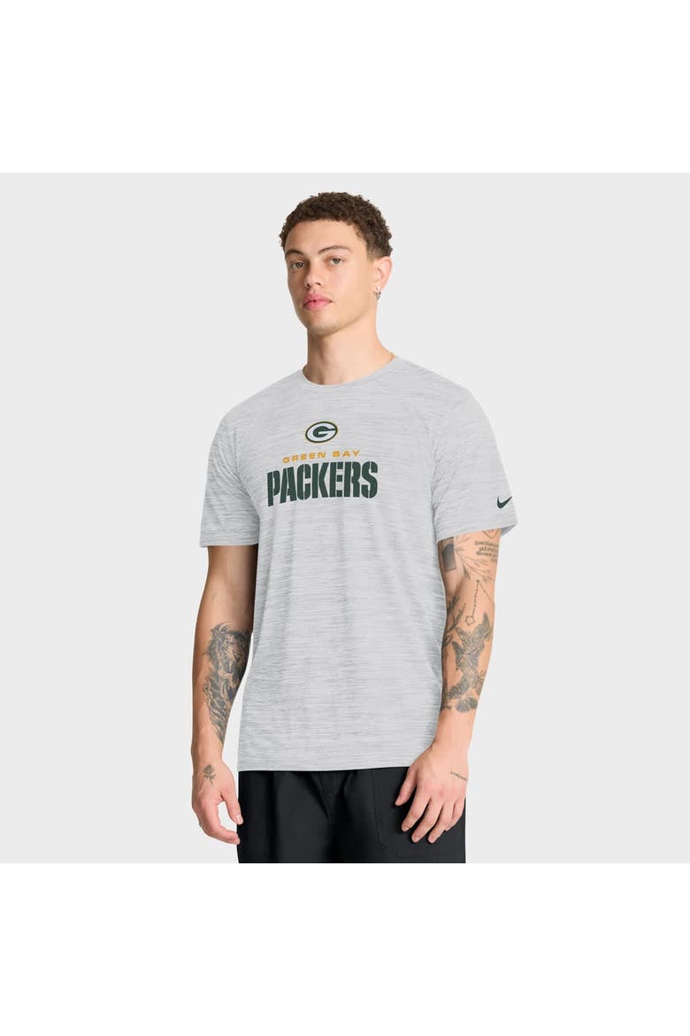 Men's Nike Ash Green Bay Packers Velocity Endurance Run Dri-FIT T-Shirt, Main, color, Ash