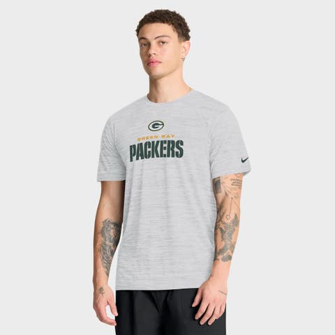 Men's Nike Ash Green Bay Packers Velocity Endurance Run Dri-FIT T-Shirt