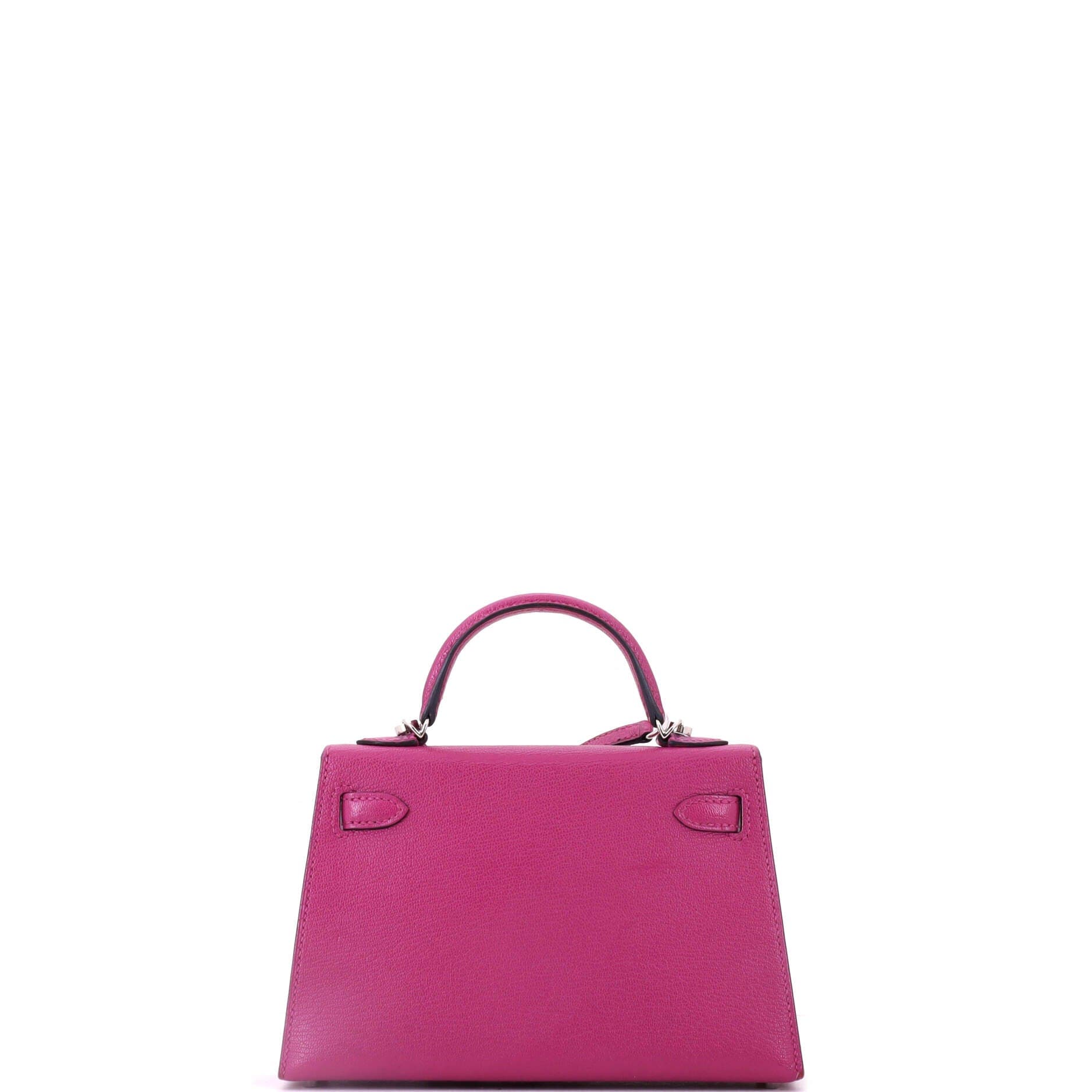 Kelly Mini II Bag Pink Chevre Mysore with Palladium Hardware 20, Alternate, color, Pink