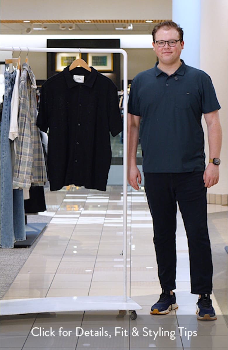 Hector Cotton Blend Pointelle Short Sleeve Shirt, sales video thumbnail