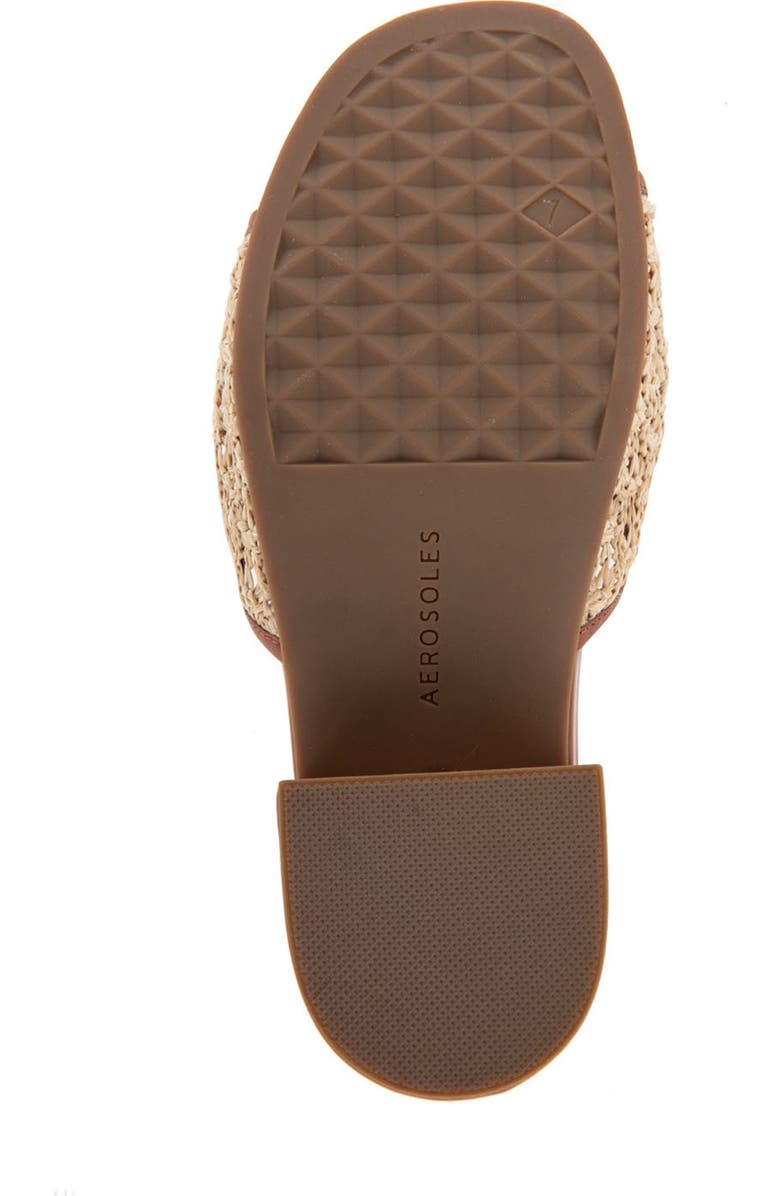 Aerosoles Clark Raffia Block Heel Sandal, Alternate, color, Natural Ra