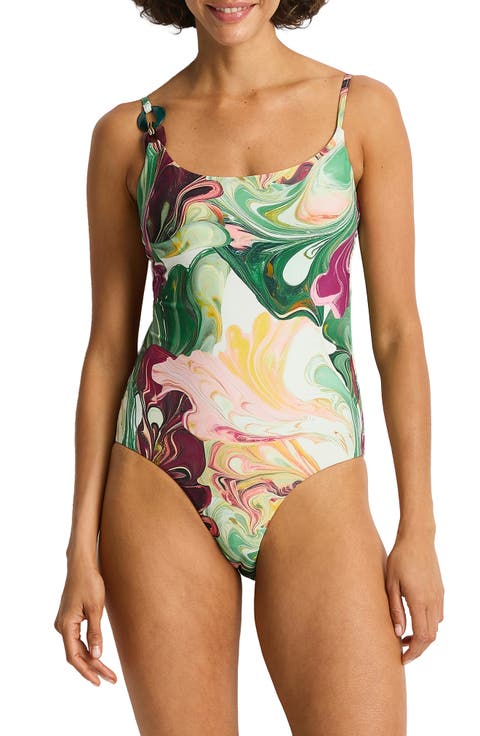 Scoop Neck One-Piece Swimsuit