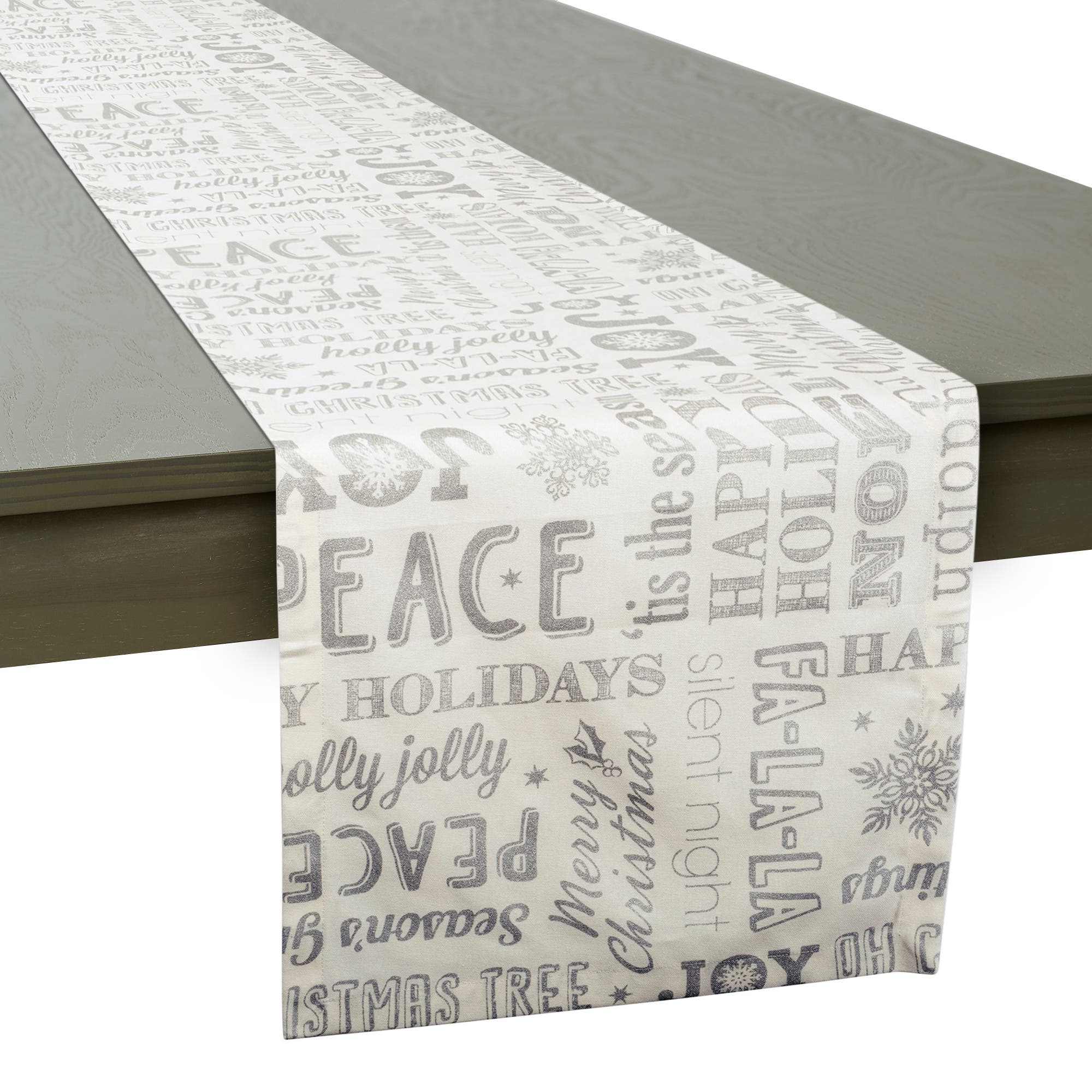 DII Silver Christmas Collage Table Runner | Nordstrom