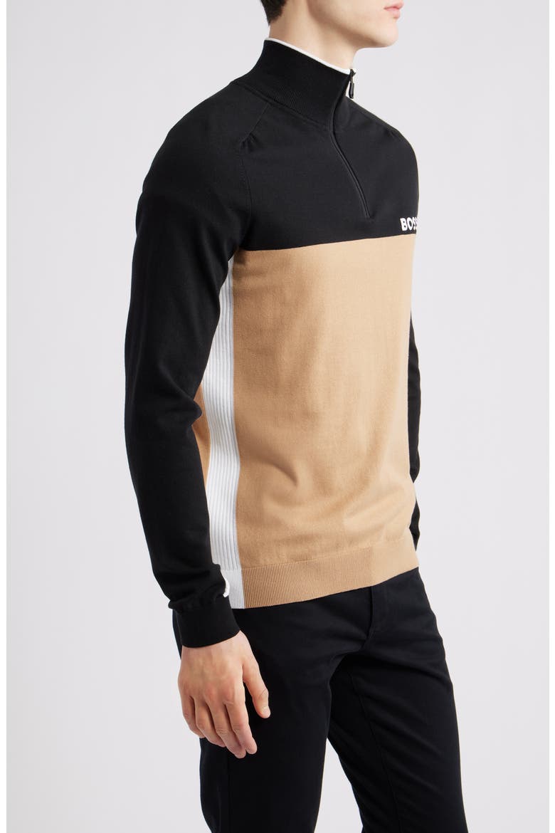 Hydro-X Water-Repellent Golf Half Zip Pullover, Alternate, color, BLACK