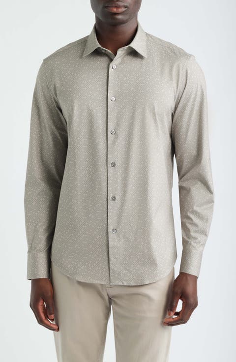 Jimmy OoohCotton® Geo Print Button-Up Shirt
