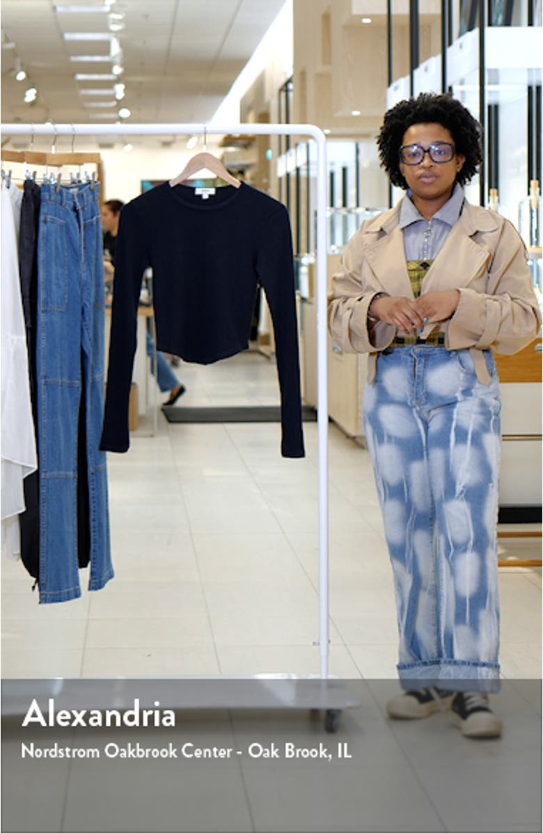 Nova Long Sleeve Crop Rib T-Shirt, sales video thumbnail