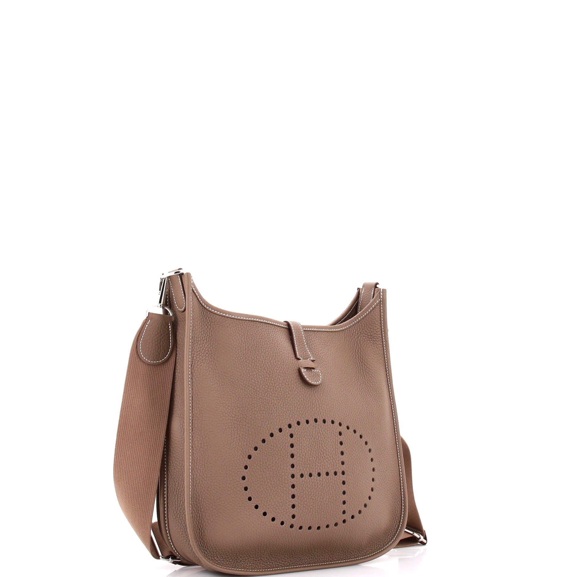 Pre-Owned Hermes Evelyne Bag Gen III Clemence PM, Alternate, color, Etoupe