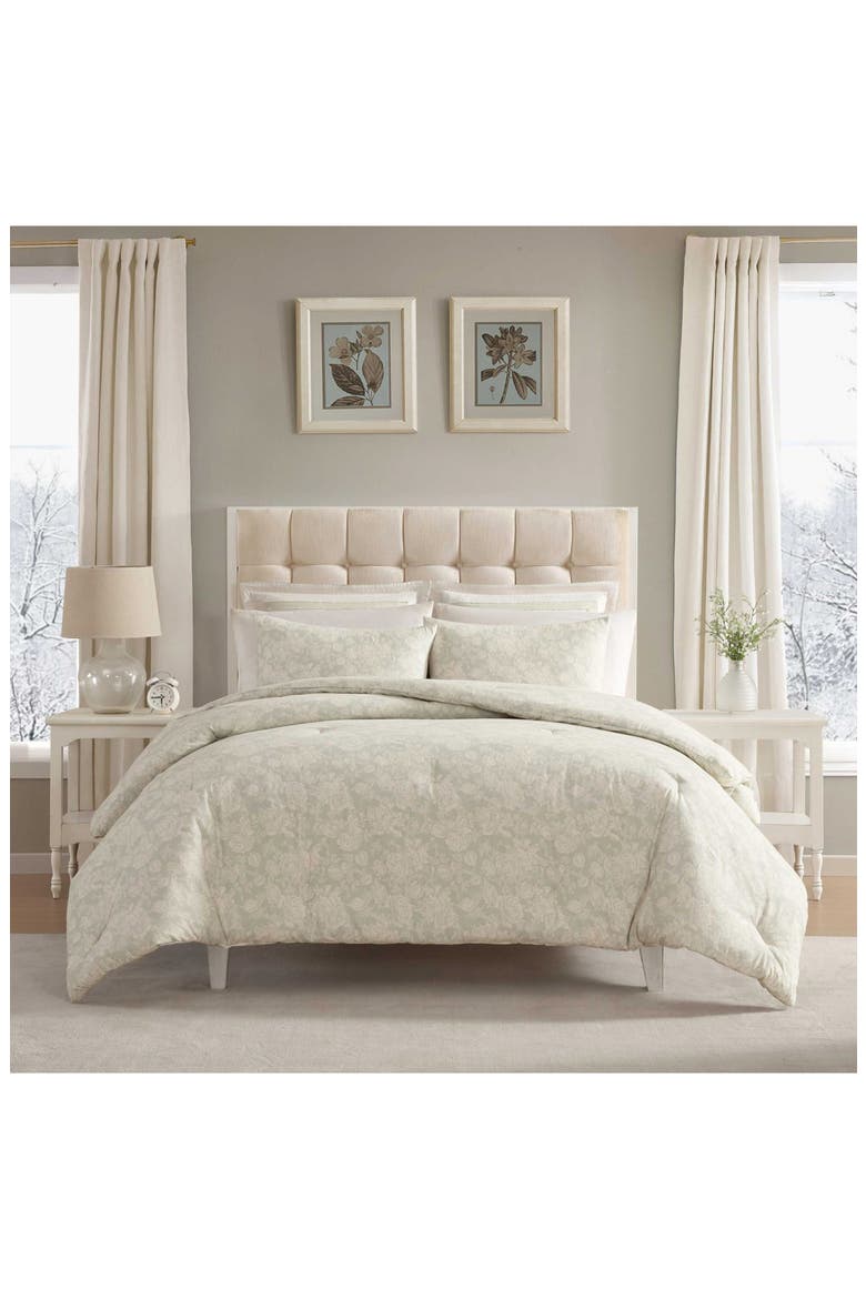 Meredith Cotton Flannel Comforter & Sham Set, Alternate, color, LIGHT GREY