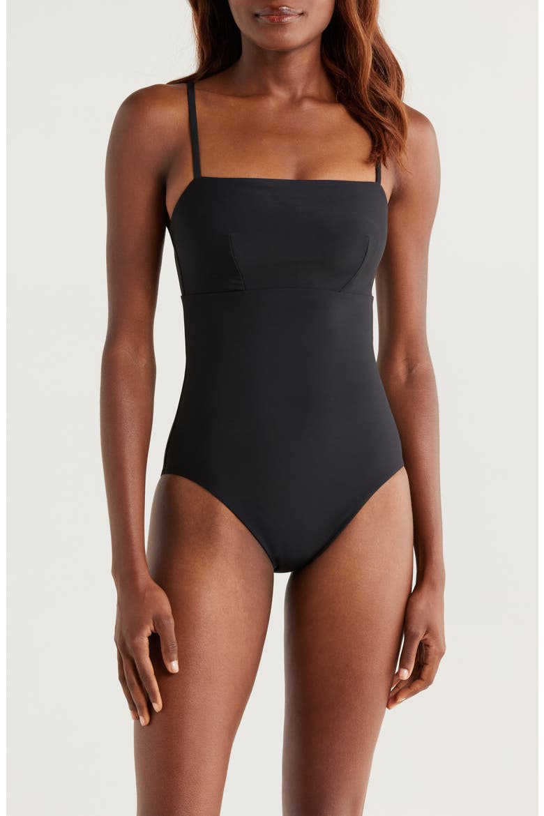 Aerin One-Piece Swimsuit, Main, color, BLACK