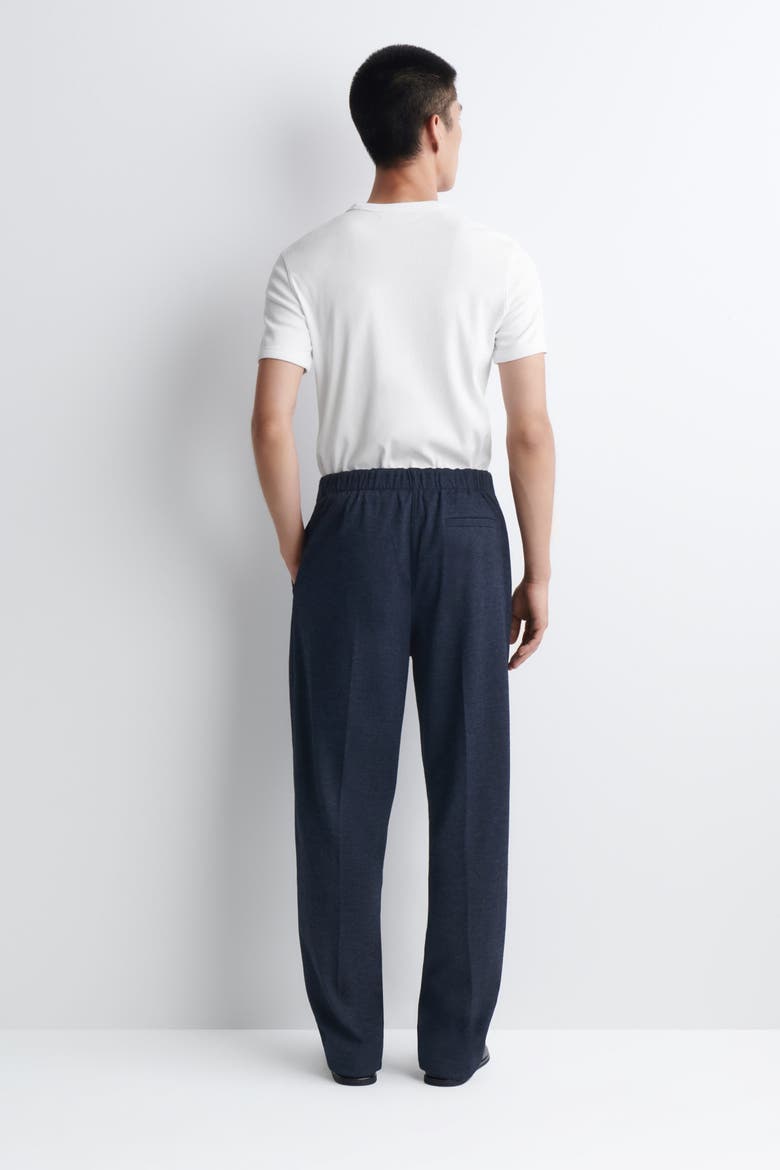 Jersey Relaxed-Fit Straight-Leg Pants, Alternate, color, NAVY MÉLANGE