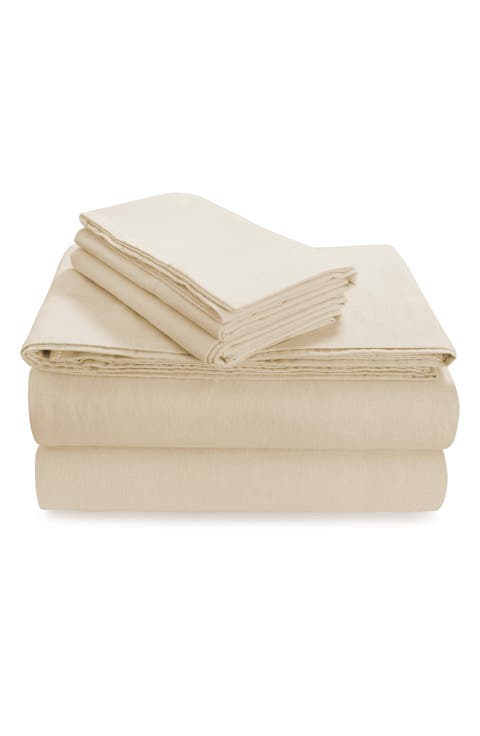 Solid Flannel Sheet Set