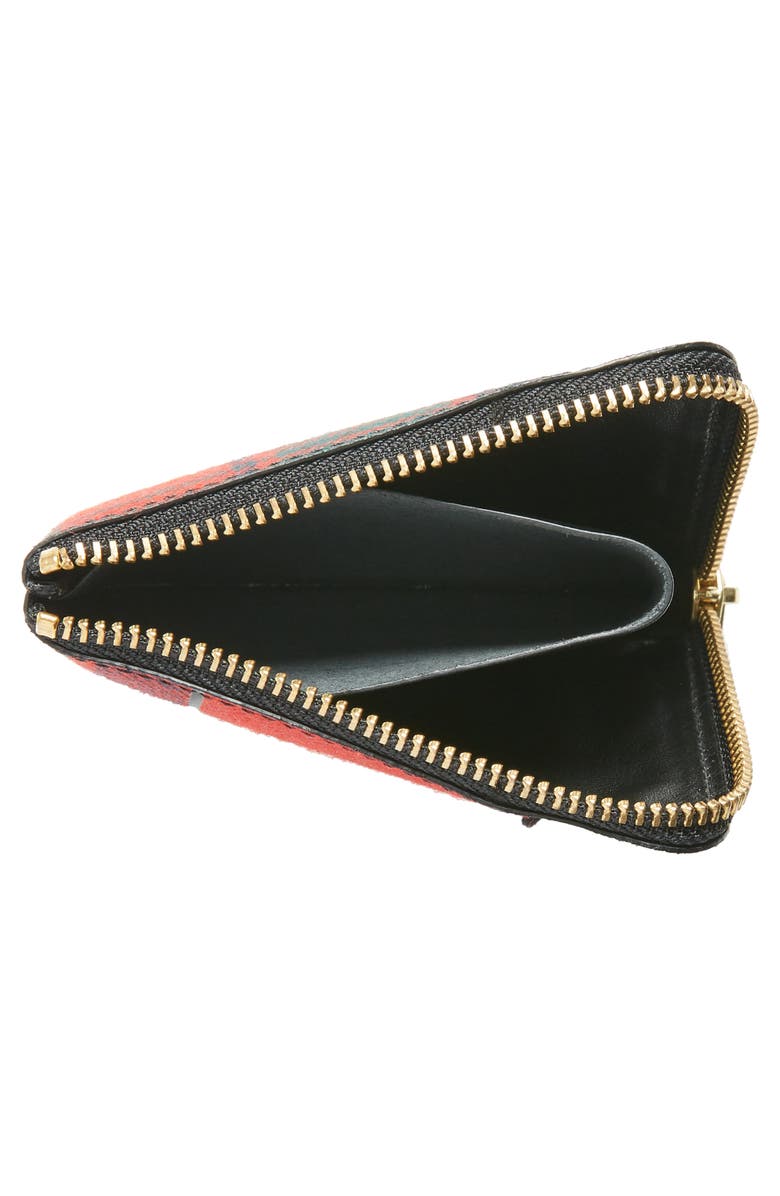 Comme des Garçons Wallets Tartan Patchwork Half Zip French Wallet, Alternate, color,
