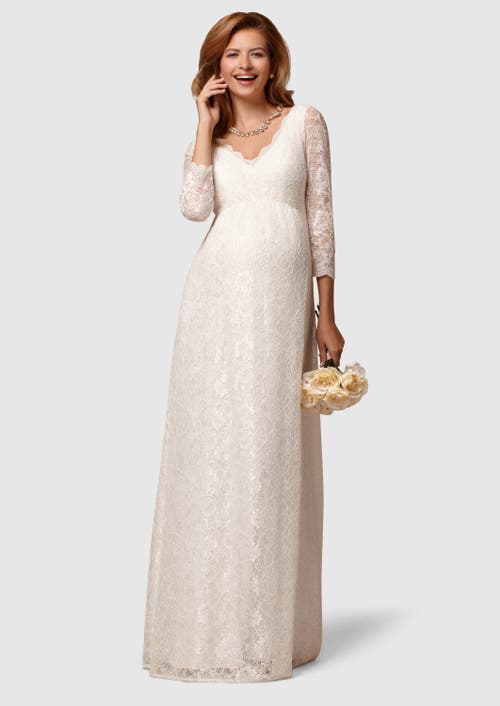Tiffany Rose Maternity Chloe Lace Maternity Wedding Gown In White
