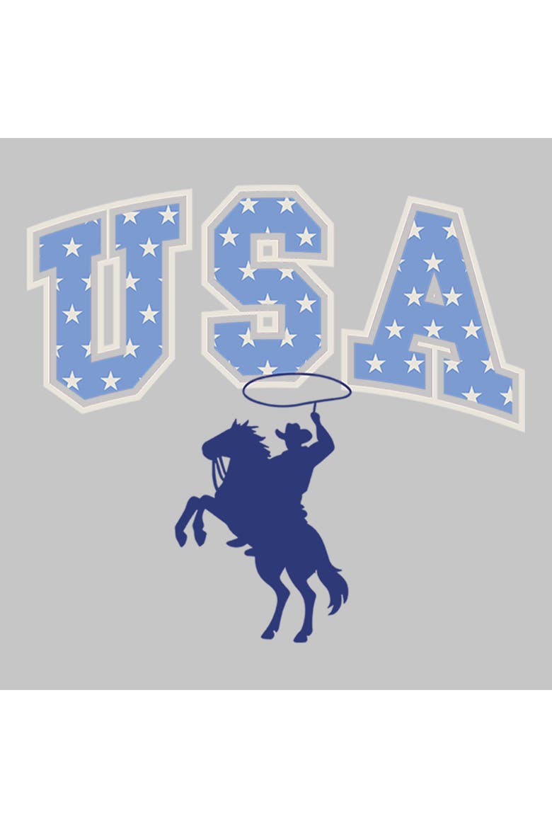Junior's USA Star Rodeo T-Shirt, Alternate, color, Athletic Heather