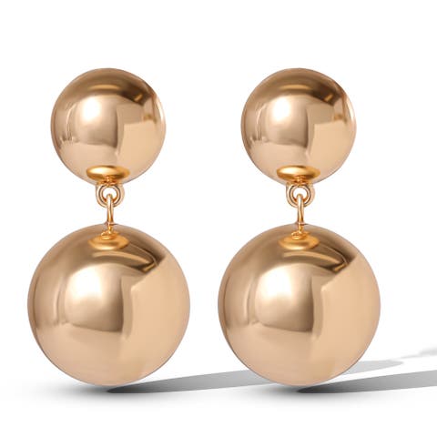 Double Ball Drop Earrings