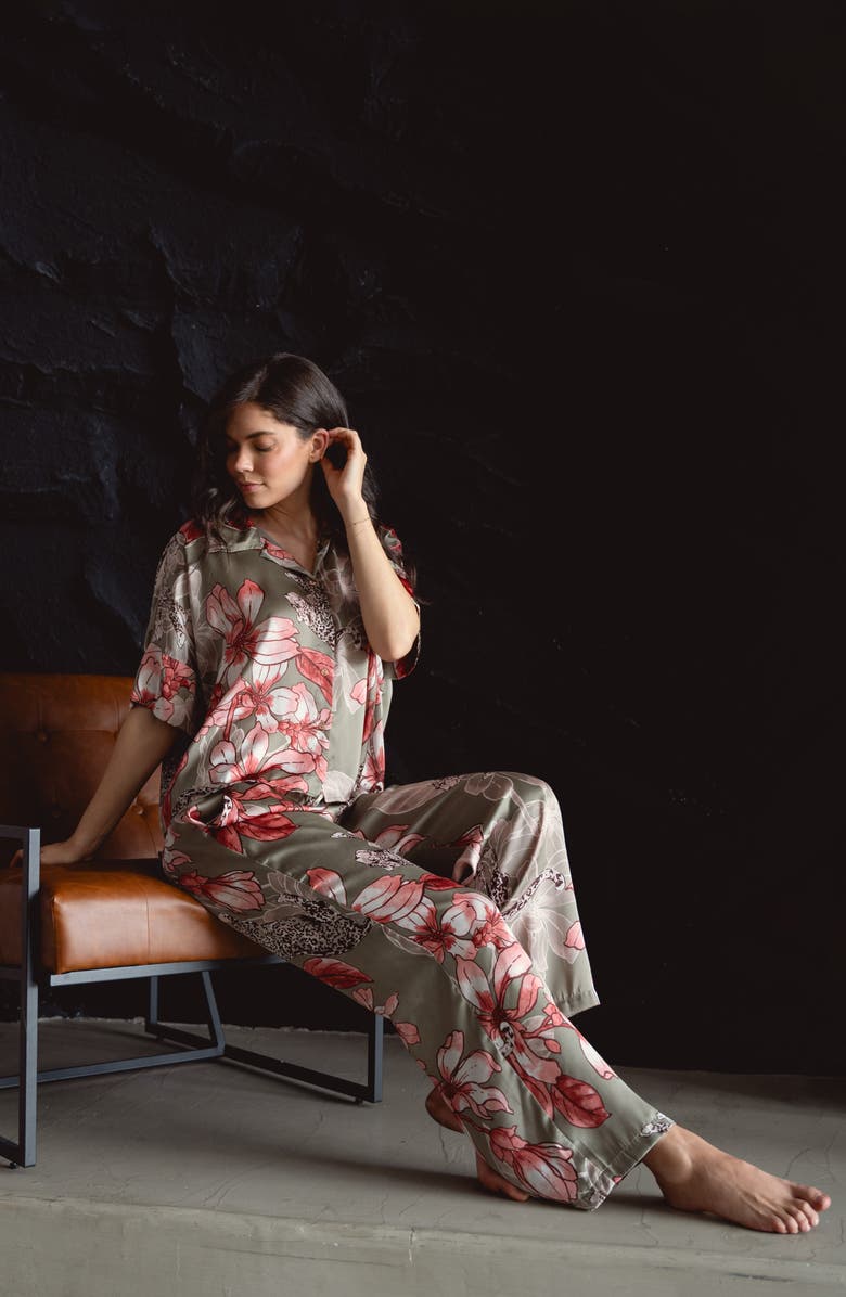 Midnight Bakery Emma Ziggy Two-Piece Pajamas, Alternate, color, Loden