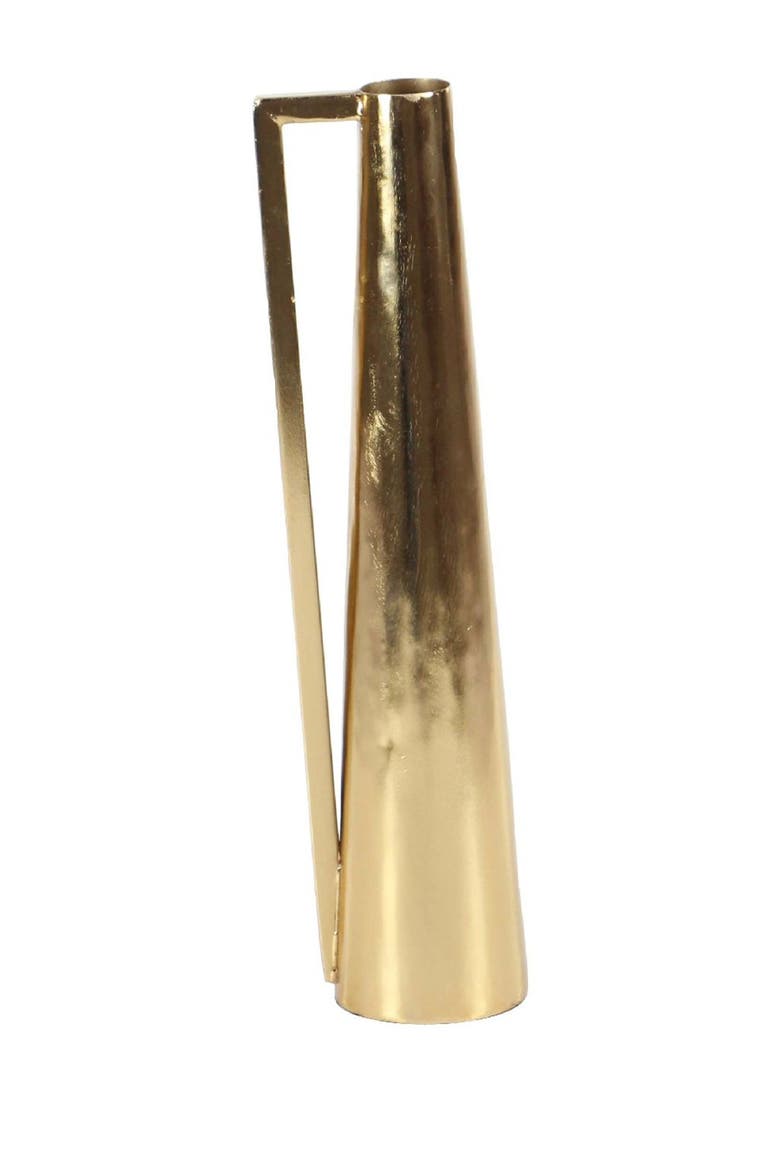 Goldtone Metal Vase with Handles - Set of 2, Alternate, color, GOLD