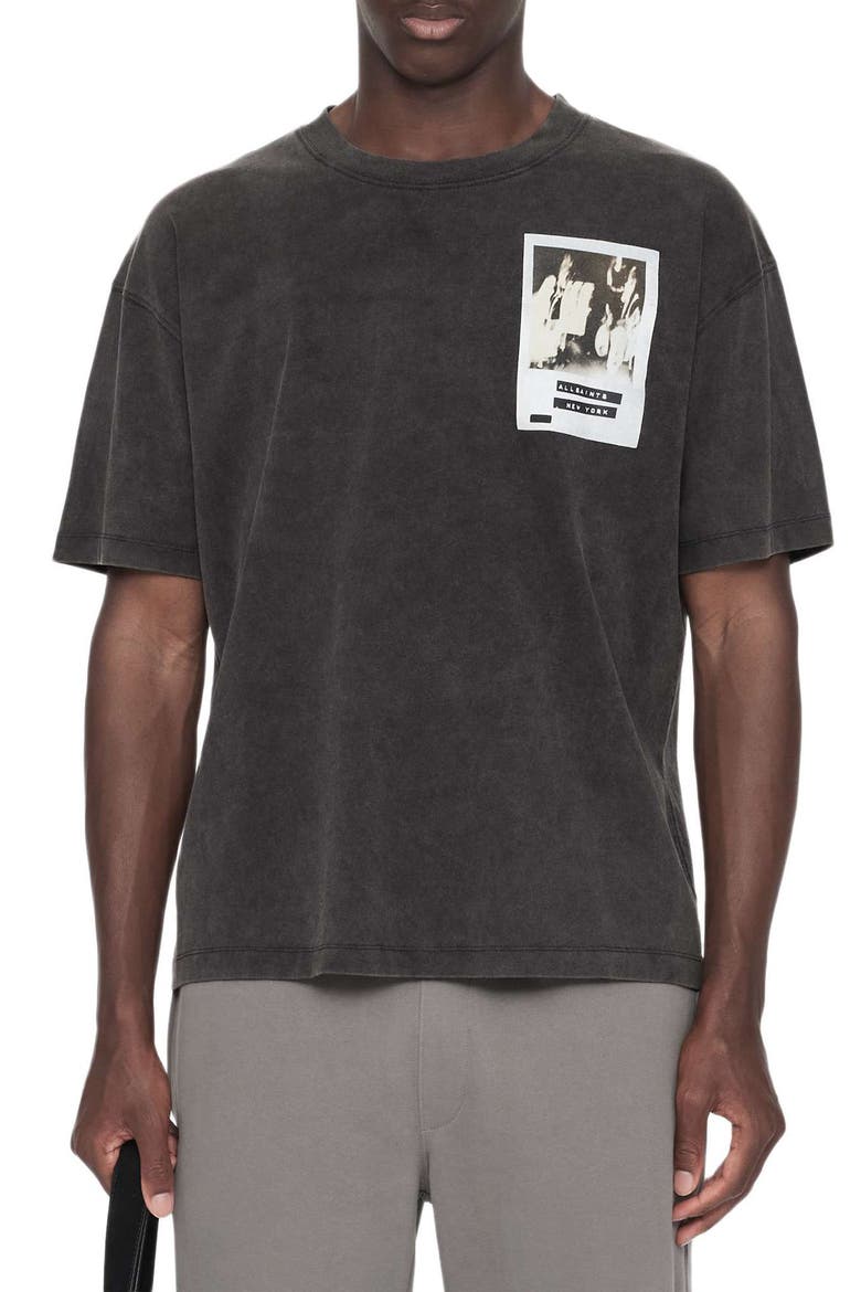 NY City Graphic T-Shirt, Main, color, WASHED BLACK