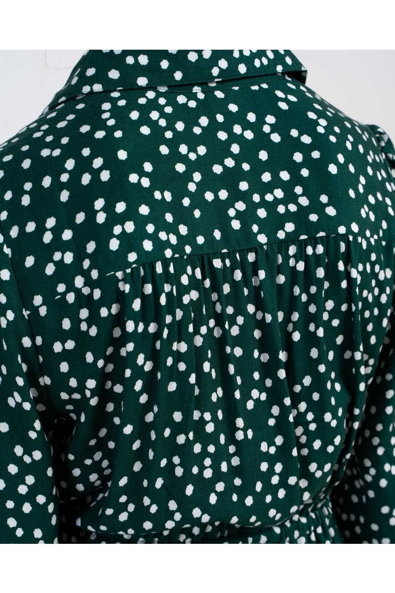 Delilah Shirt Dress, Alternate, color, Pine Polka Dot