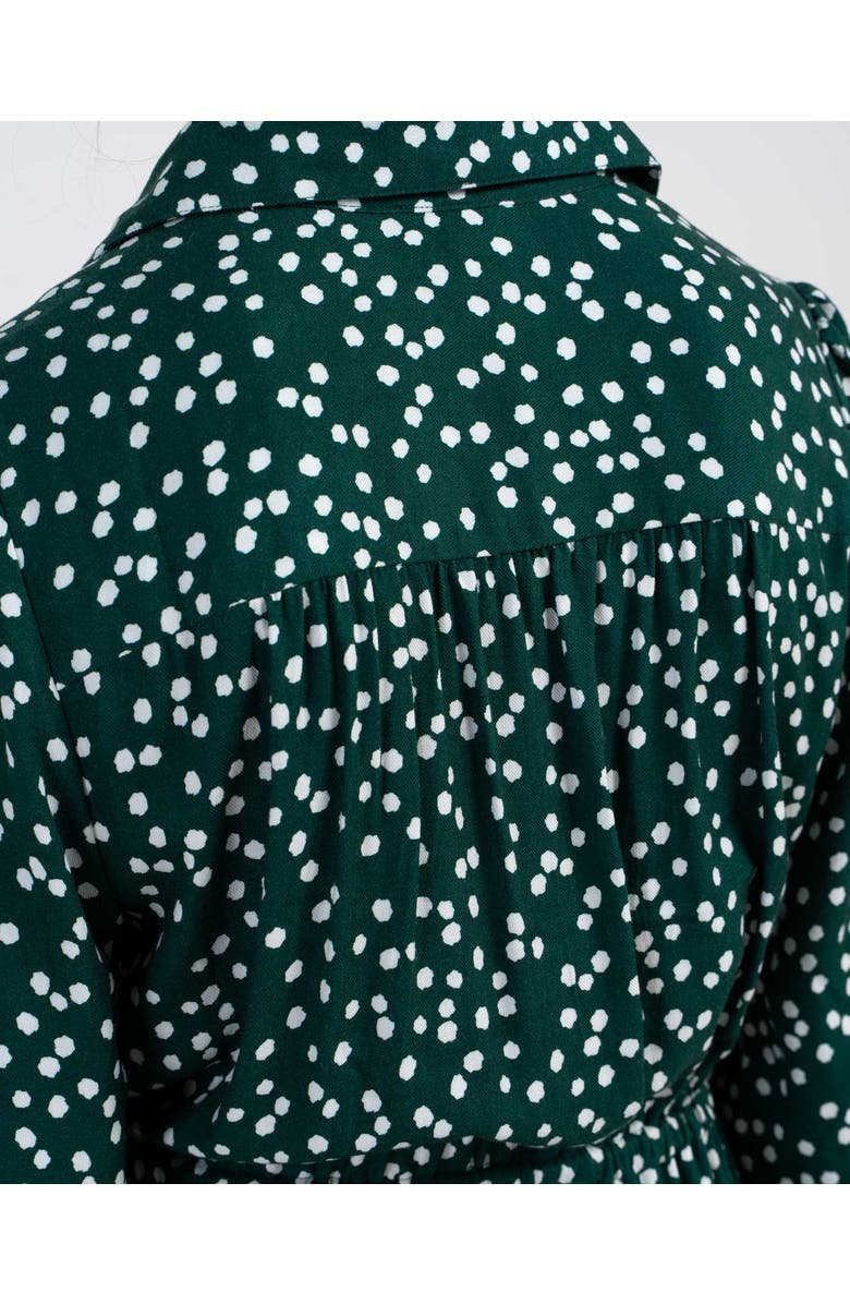 Kettlewell Delilah Shirt Dress, Alternate, color, Pine Polka Dot