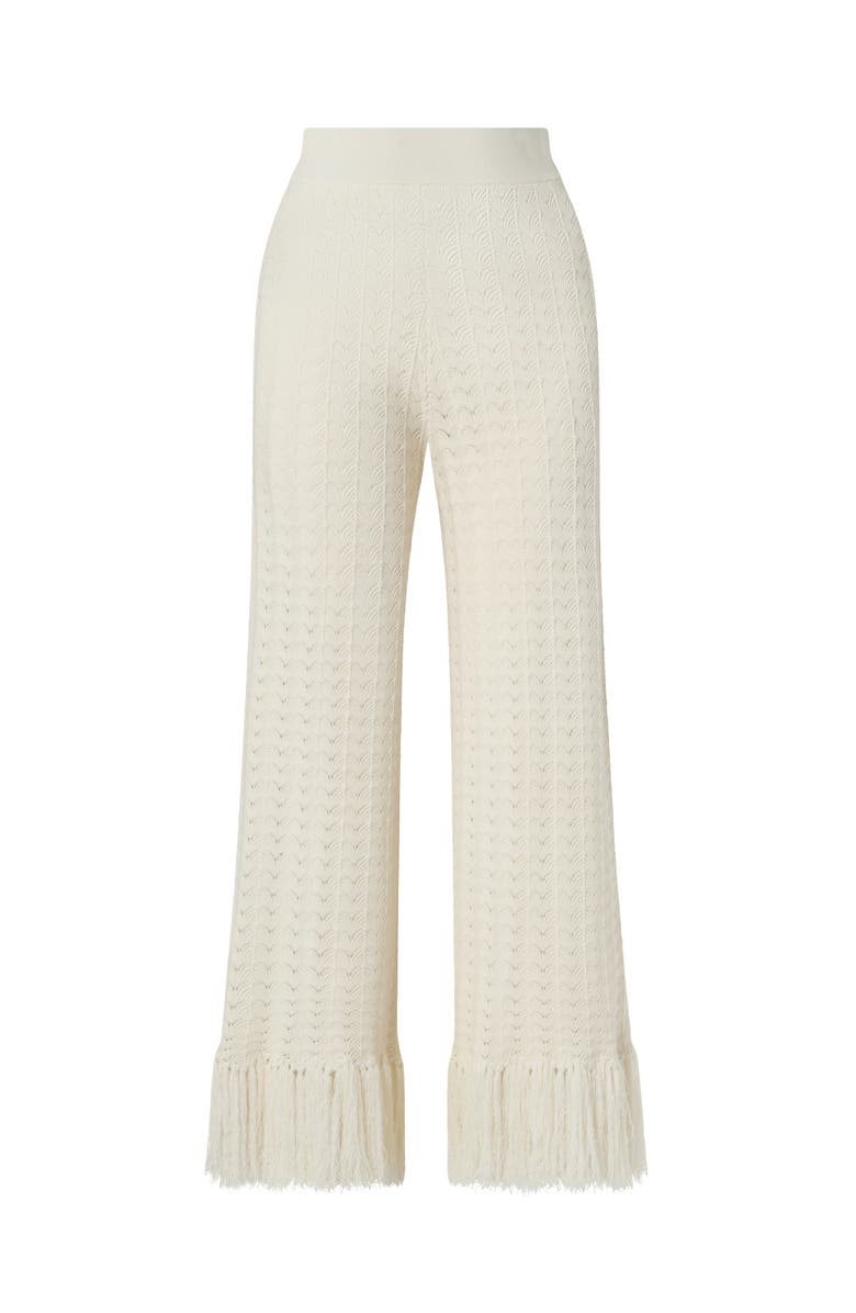 Malina Alycia Knitted Fringe Pants, Alternate, color, White