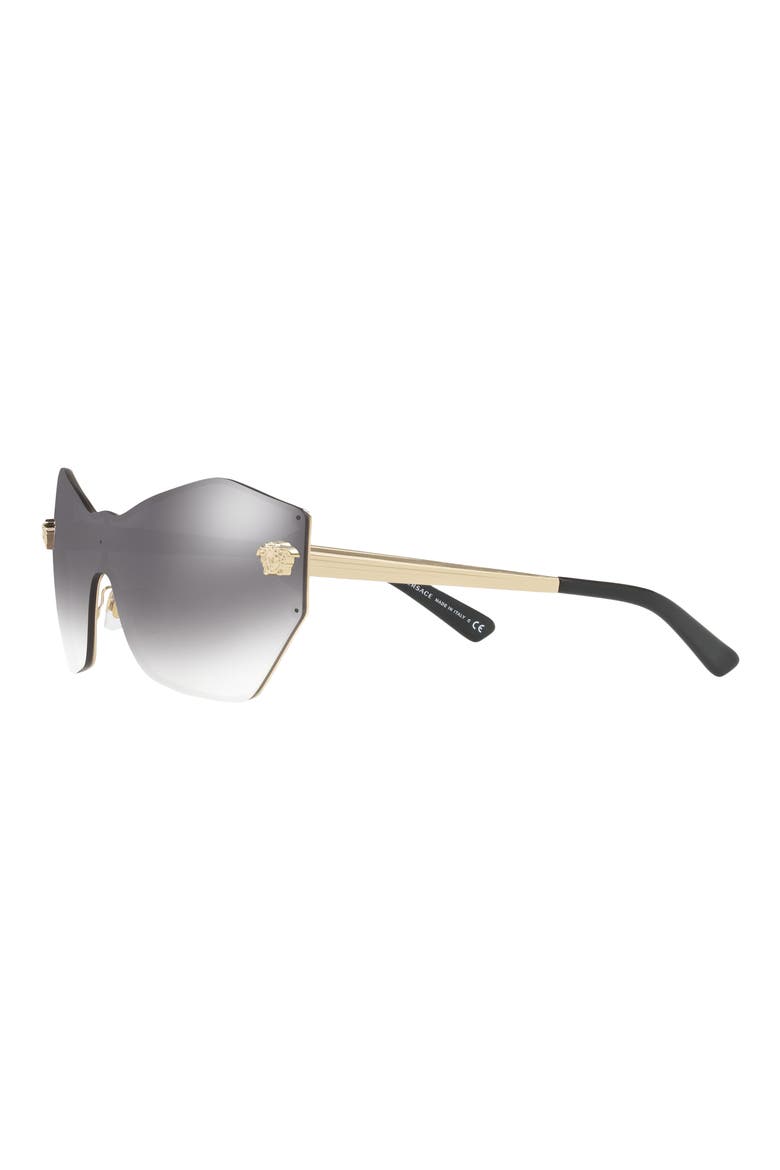 Gradient Shield Sunglasses, Alternate, color, GOLD/ SILVER MIRRORED GRADIENT