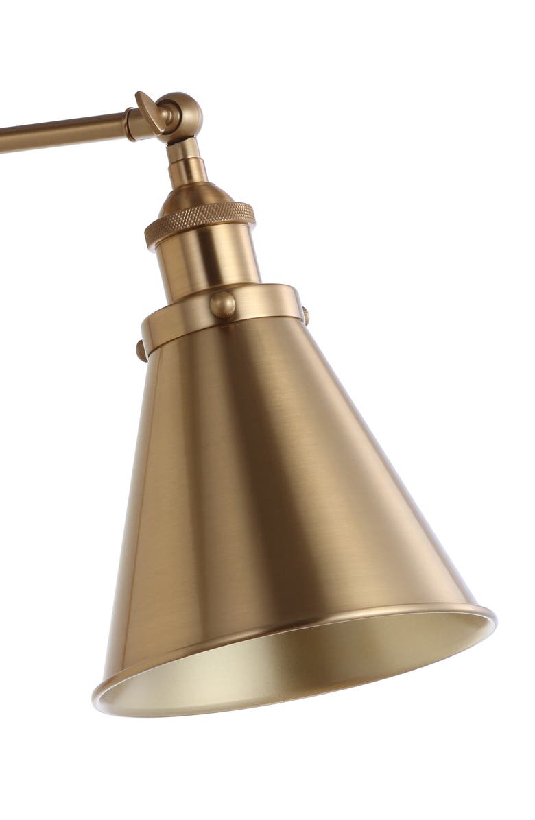 JONATHAN Y Rover Adjustable Arm Metal LED Wall Sconce, Alternate, color, Brass Gold
