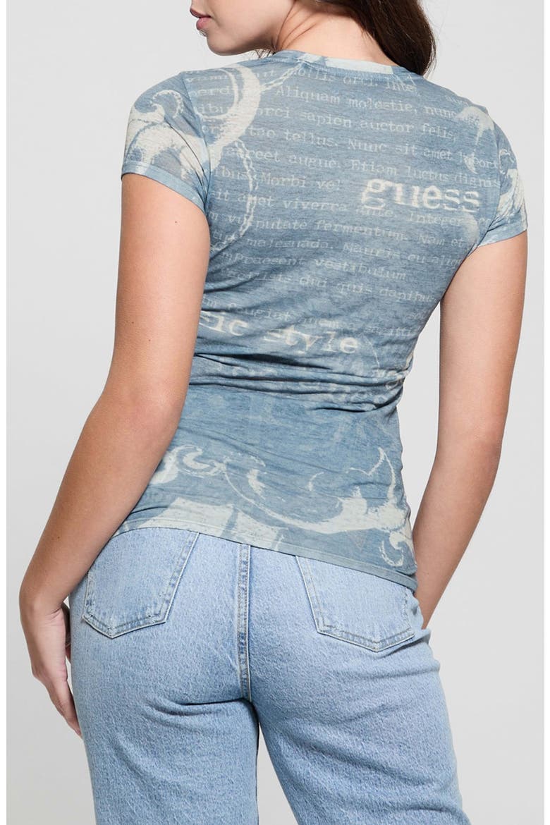 Montage Print T-Shirt, Alternate, color, BLUE