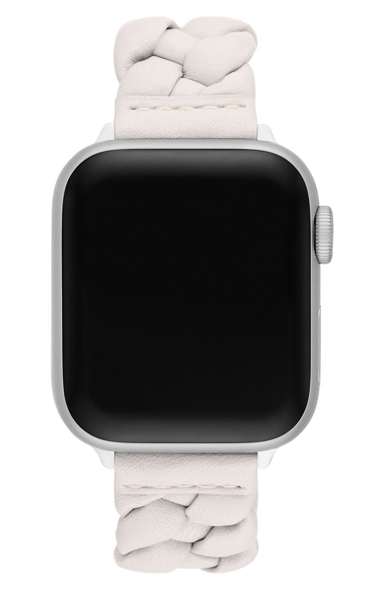 Kate Spade New York braided leather 18mm Apple Watch<sup>®</sup> watchband, Alternate, color, 