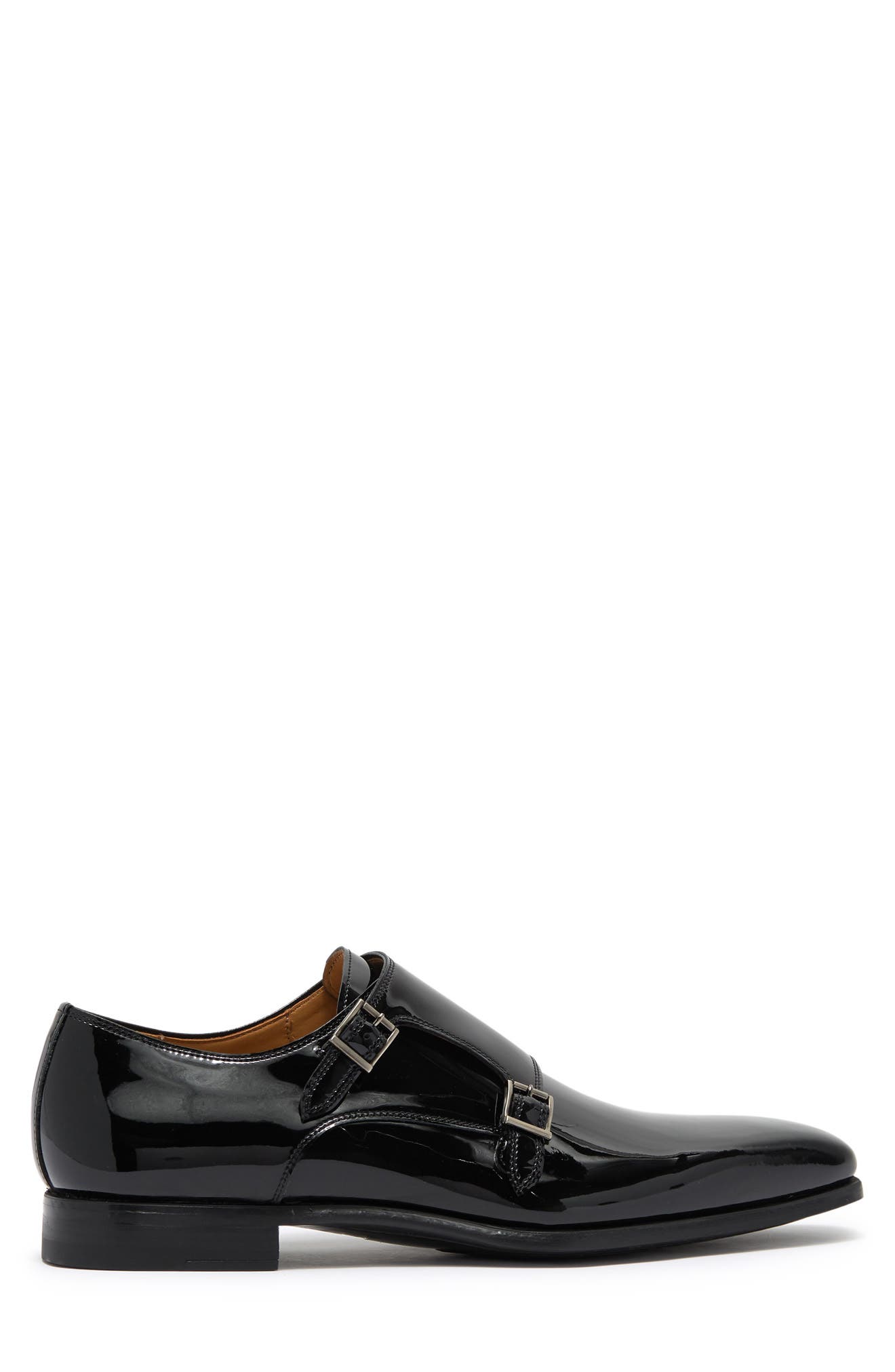 Magnanni Carmo Patent Leather Monk Strap Derby, Alternate, color, 