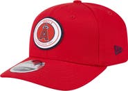 New Era Men's New Era Red Los Angeles Angels Circle Patch 9SEVENTY Stretch-Snap Hat