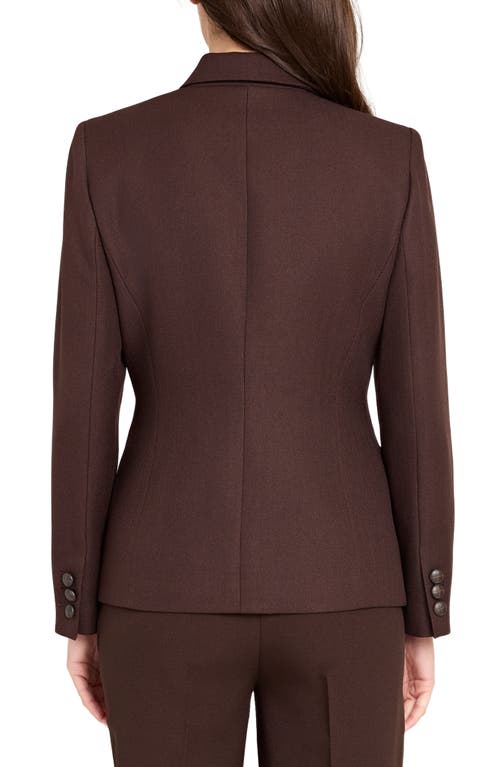 Tahari Asl One-button Blazer In Brown